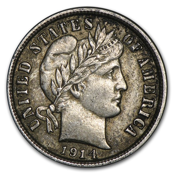 1914-D Barber Dime XF 1914-D Barber Dime XF
